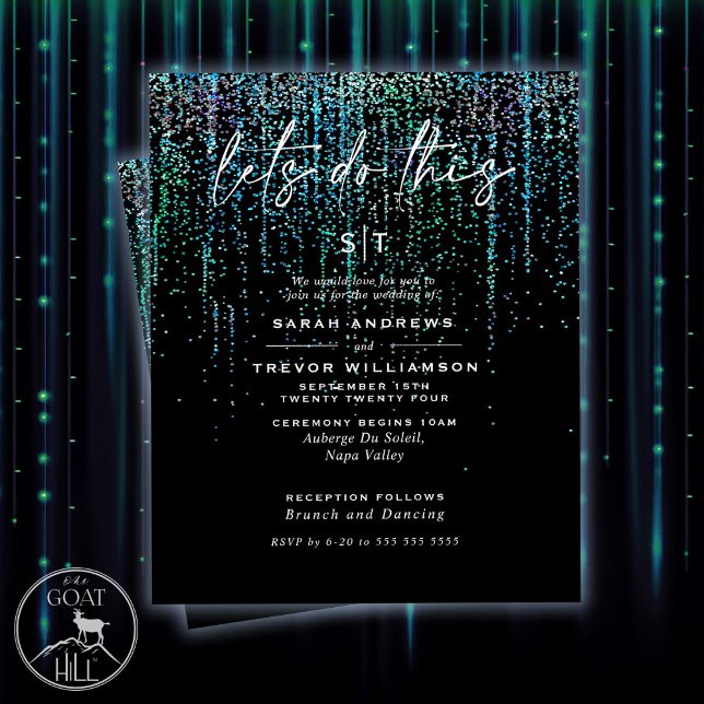 Low Budget Hochzeit Edgy Aquamarin Glitzer Garland (Von Creator hochgeladen)