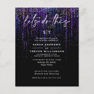 Low Budget Hochzeit Edgy Lila Glitzer Garland