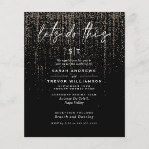 Low Budget Wedgy Edgy Champagne Glitzer Garland