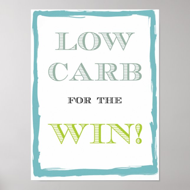 Low Carb für das Win Poster - 8,5" x 11" (Vorne)