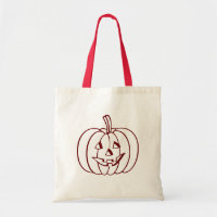 Low Cost Halloween Pumpkin Leinwand Totbeutel