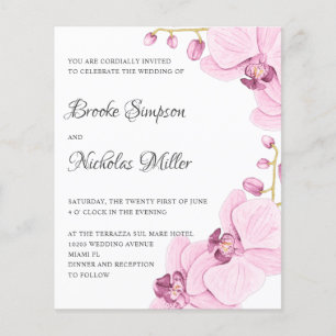 LOW COST PInk orchid Elegante Botanische Hochzeit