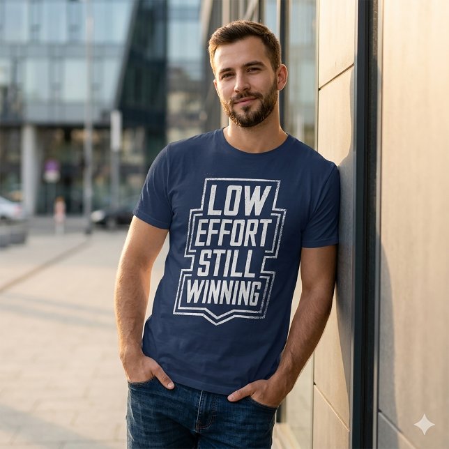 Low Effort Still Winning Funny Meme Shirt (Von Creator hochgeladen)
