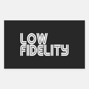 Low Fidelity Rechteckiger Aufkleber