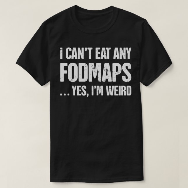 Low FODMAP Diät IBS Reizbares Darmsyndrom T-Shirt (Design vorne)
