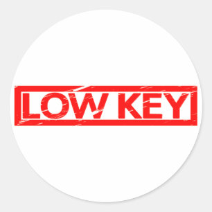 Low-Key-Briefmarke Runder Aufkleber