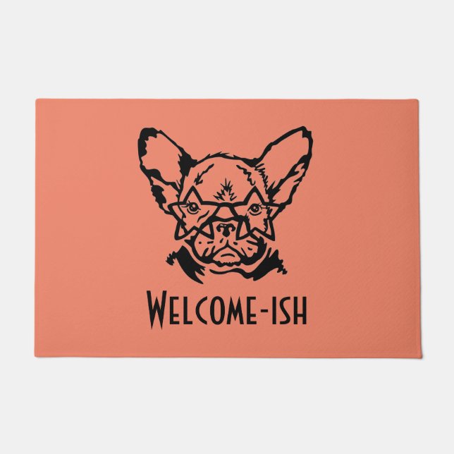 Low Key Rockstar Frenchie French Bulldog Doormat Fußmatte (Vorderseite)