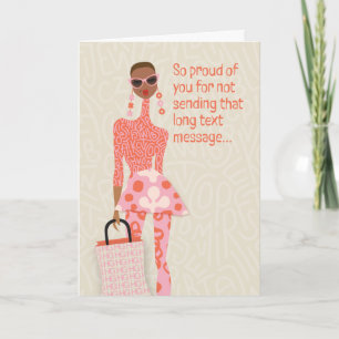 Low-Key-Therapie - So stolz auf Sie, dass Sie nich Dankeskarte