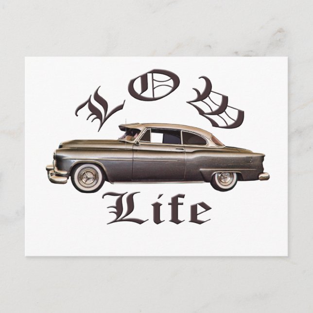 Low Life Oldsmobile Lowrider Postkarte (Vorderseite)