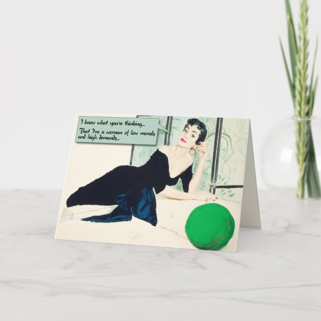 Low Morals [lustige Grußkarte] Karte (Vorderseite)