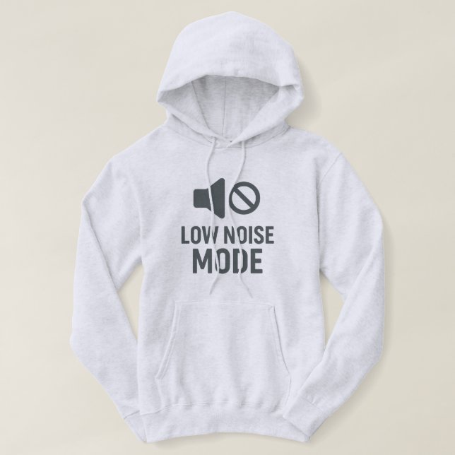 Low Noise Mode Minimal Grafik Kapuzenpullover Hoodie (Design vorne)