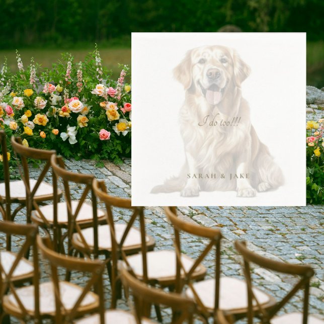 Low Opacity Custom Pet Wedding Napkins Serviette (Von Creator hochgeladen)