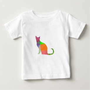 Low Poly Cat Silhouette Baby T-shirt