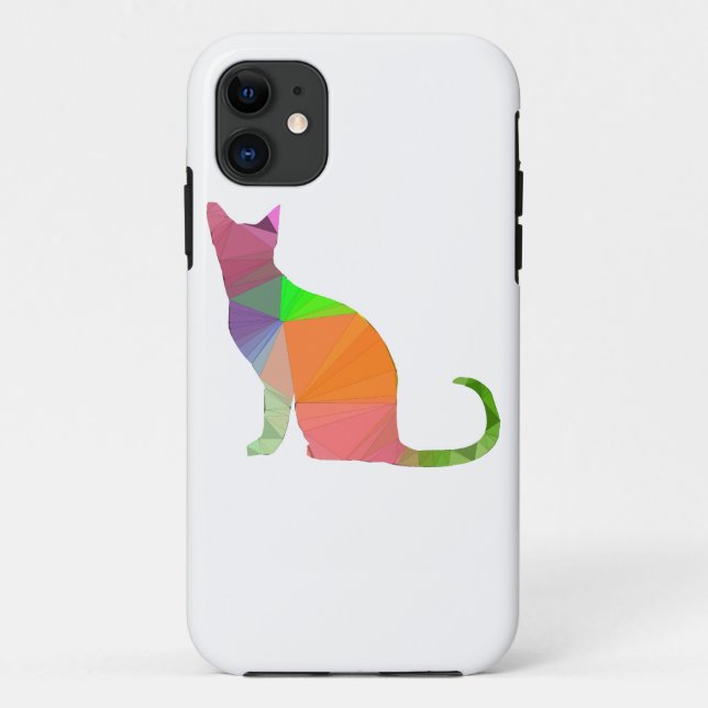 Low Poly Cat Silhouette Case-Mate iPhone Hülle (Rückseite)