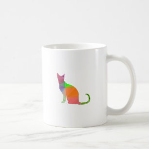 Low Poly Cat Silhouette Kaffeetasse