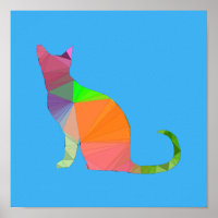 Low Poly Cat Silhouette