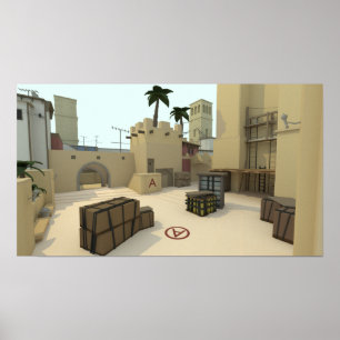 Low Poly CSGO Map Mirage Poster