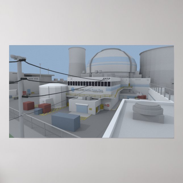 Low Poly CSGO Nuke Poster (Vorne)