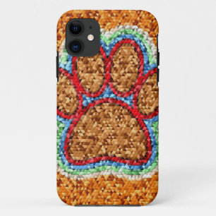 Low Poly Dog Paw Art iPhone 11 Hülle