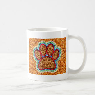 Low Poly Dog Paw Art Tasse