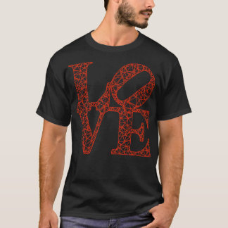 Low Poly LIEBE Robert Indiana Red TShirt