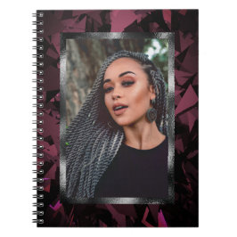Low-Poly & Metallic Frame Foto Spiral Notebook Notizblock