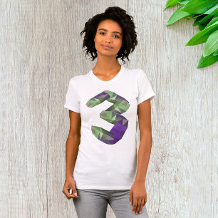 Low Poly Nummer 3 Geometrischer Gradient T-Shirt