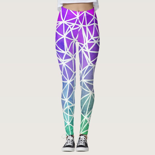 Low Poly Ombre Leggings (Vorderseite)