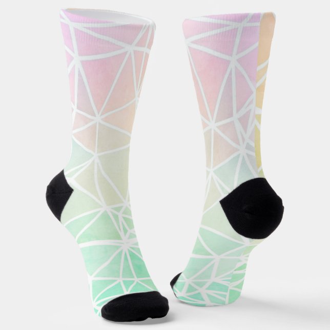 Low Poly Ombre Socken (Gewinkelt)