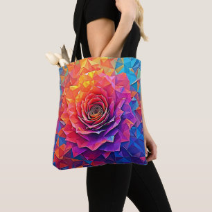 Low Poly Rosenblüte Abstrakte Kunst