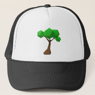 Low Poly Tree Render Truckerkappe