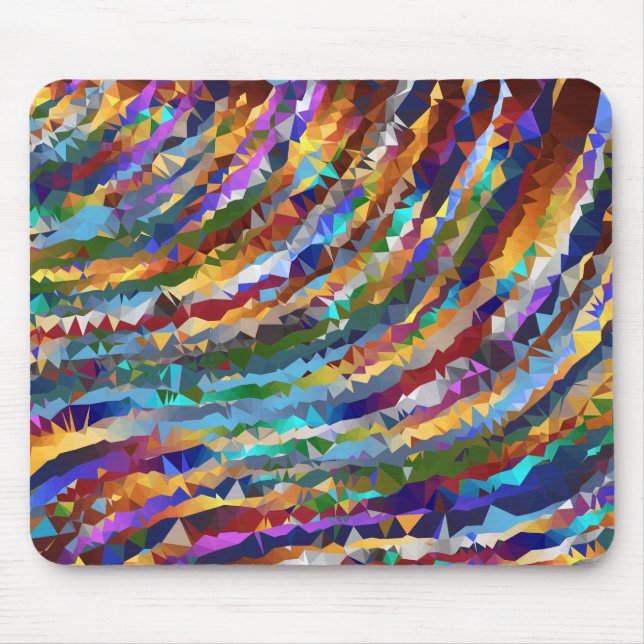 Low Poly Wavy Hintergrund Mousepad (Vorne)