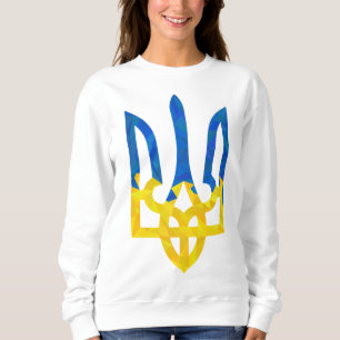Low polygonal ukrainisch trident sweatshirt