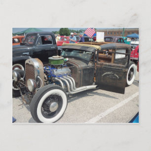 Low-Riding-Frisierte Auto Postkarte