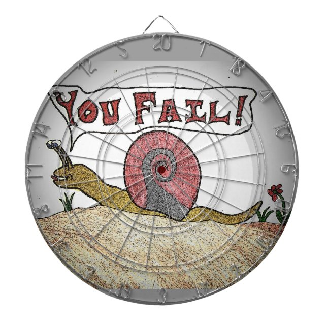 Low Score ist eine Versagt Schnecke! Dartscheibe (vorne)