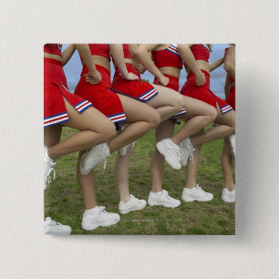 Low Section View of a Group of Cheerleader Button
