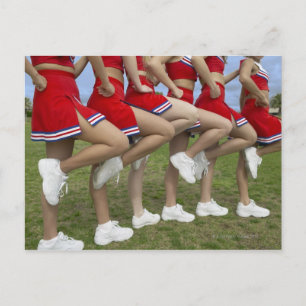 Low Section View of a Group of Cheerleader Postkarte
