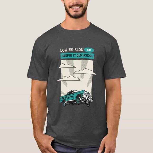 Low & Slow 66 Classic Lowrider T-Shirt (Vorderseite)