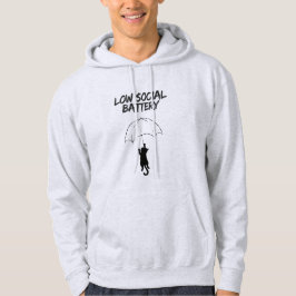Low Social Battery – Editierbarer Zitat-Katzenscha Hoodie