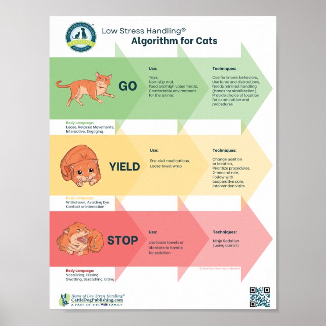 Low Stress Handling® Algorithmus für Katzen Poster (Vorne)