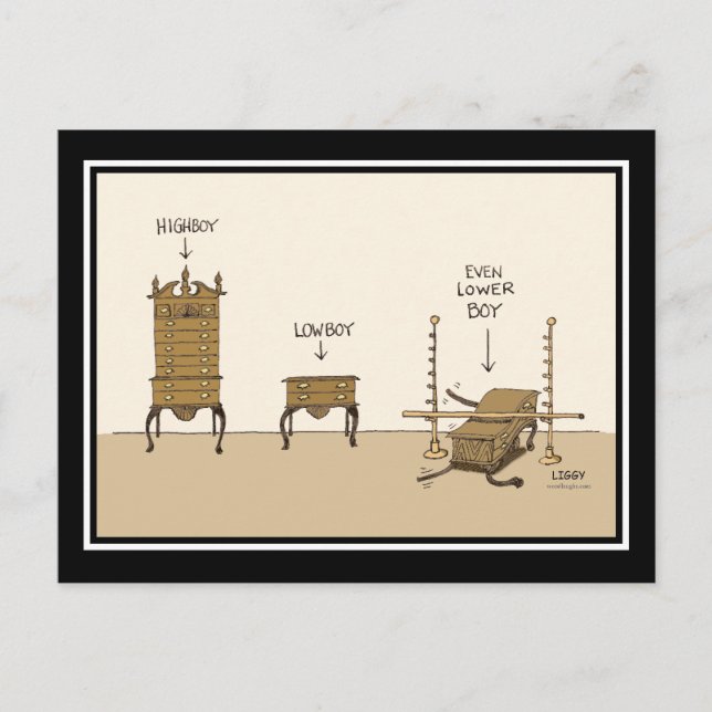 Lowboy Cartoon-Postkarte Postkarte (Vorderseite)