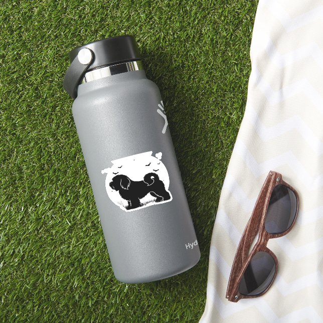 Lowchen Dog � Halloween Moon Silhouette Classic T- Aufkleber (HydroFlask Insitu)