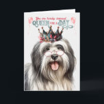 Lowchen Dog Queen Day Funny Birthday Karte<br><div class="desc">Die Hundemutter von Lowchen sollte wie eine Königin behandelt werden,  wenn ihr Geburtstag herumläuft und dieser lustige Hundeliebhaber,  der mit seinem Thema grüßt,  sicher den Trick macht.</div>