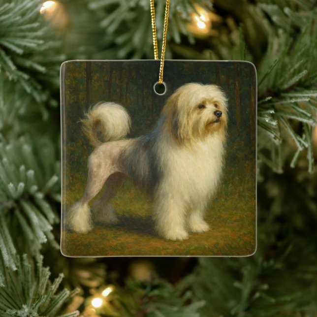 Lowchen Keramikornament (Baum)