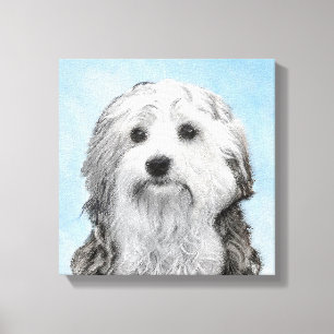 Lowchen Malerei - Niedliche Original Hunde Kunst Leinwanddruck