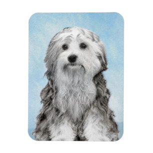 Lowchen Malerei - Niedliche Original Hunde Kunst Magnet
