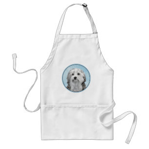 Lowchen Malerei - Niedliche Original Hunde Kunst Schürze
