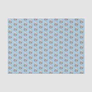 Lowchen Malerei - Niedliche Original Hunde Kunst Seidenpapier