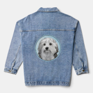 Lowchen-Malerei - Süße originelle Hundekunst Jeansjacke