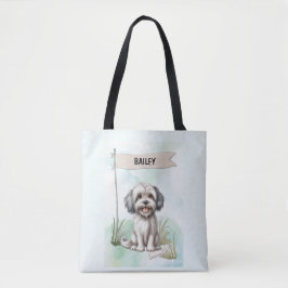 Lowchen Watercolor Personalized Dog